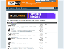 Tablet Screenshot of forobeta.com